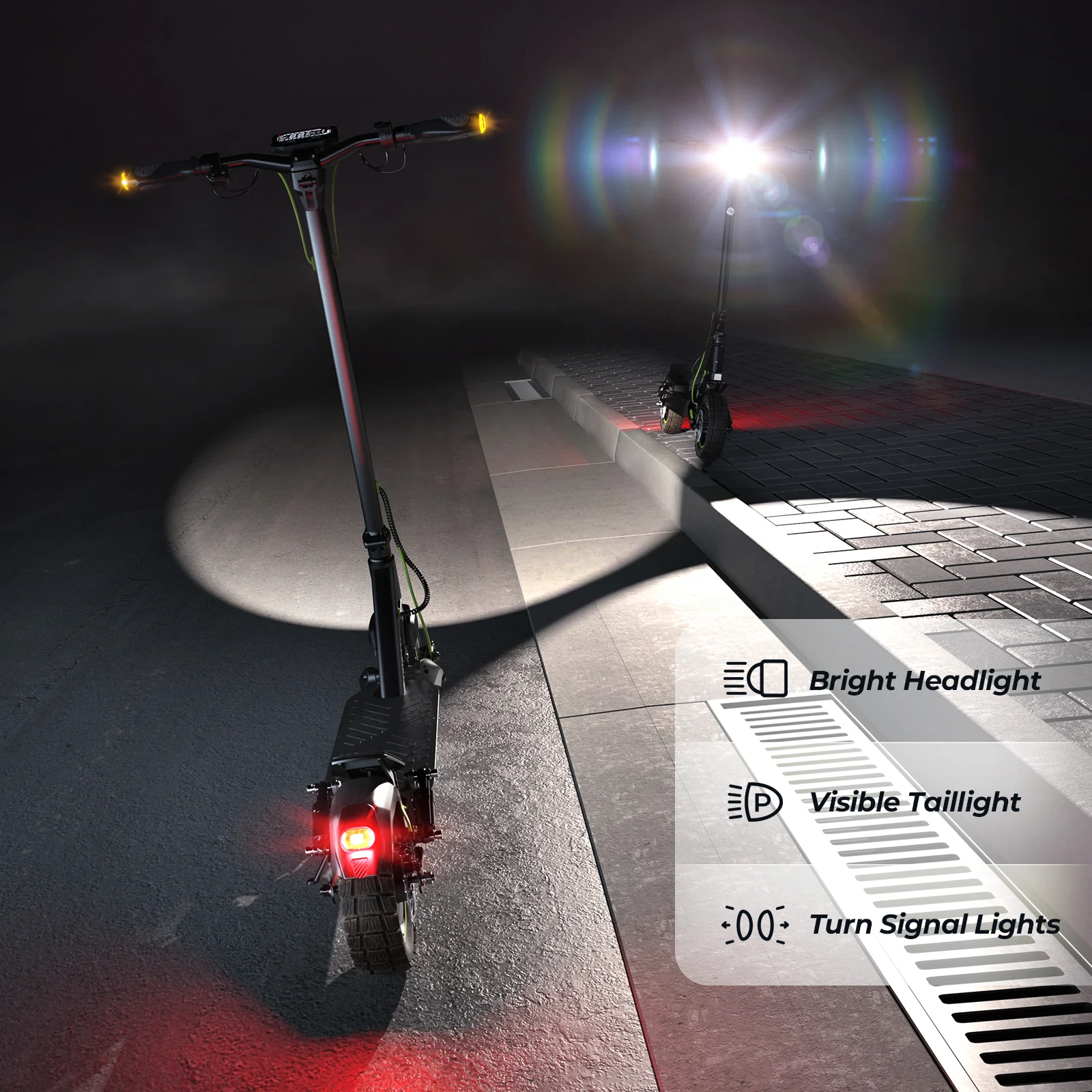 isinwheel® S10MAX 1000W Long-Range Electric Scooter for Adults - Image 6