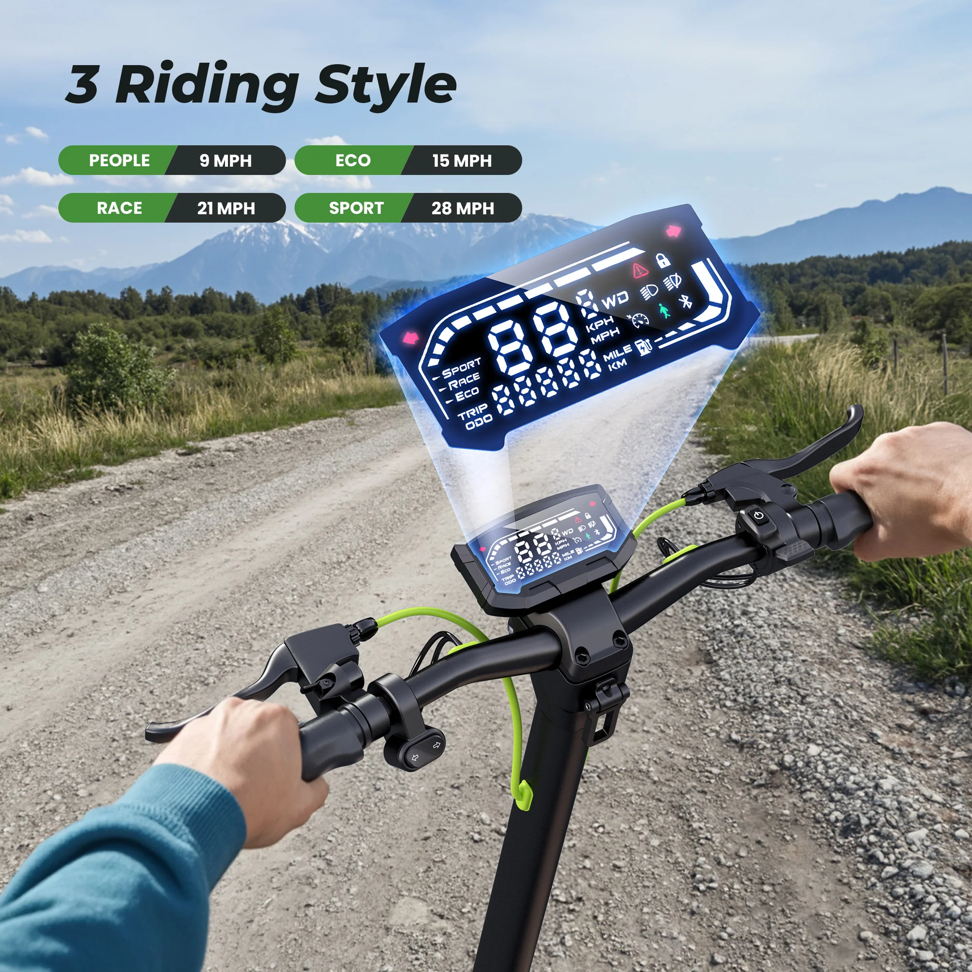isinwheel® S10MAX 1000W Long-Range Electric Scooter for Adults - Image 7