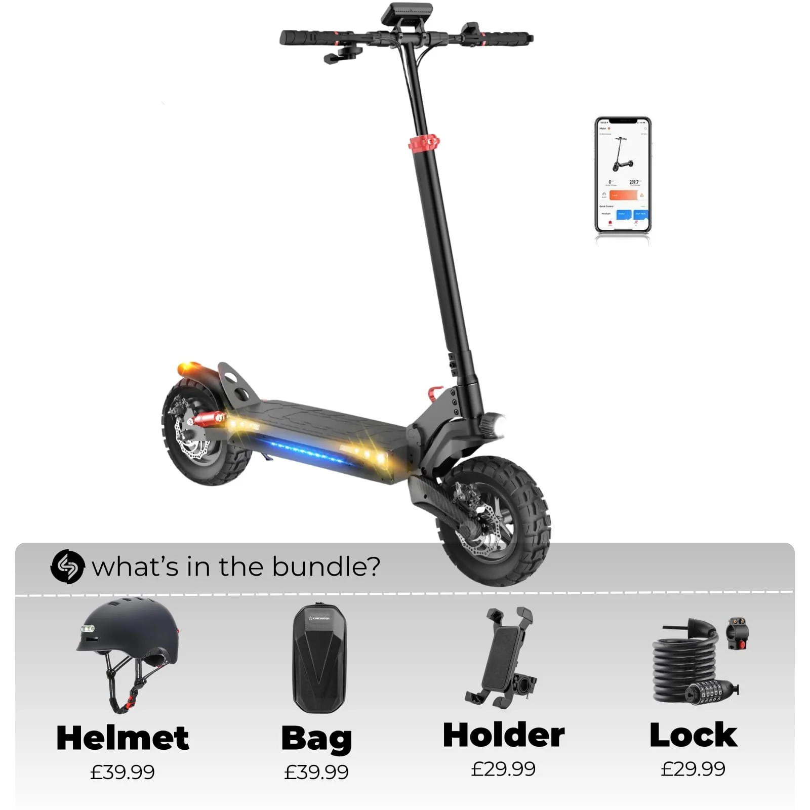 isinwheel® M2 Off Road Electric Scooter 1000W - Image 12