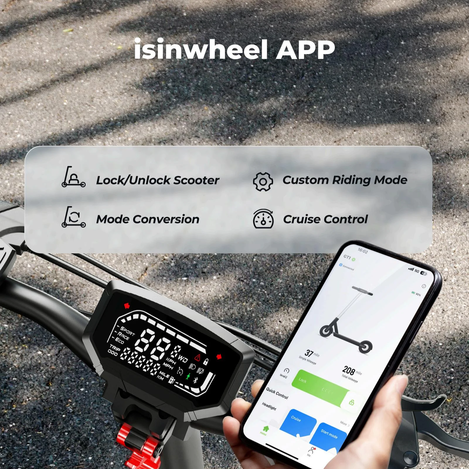isinwheel® GT1 Off Road Electric Scooter 800W - Image 11