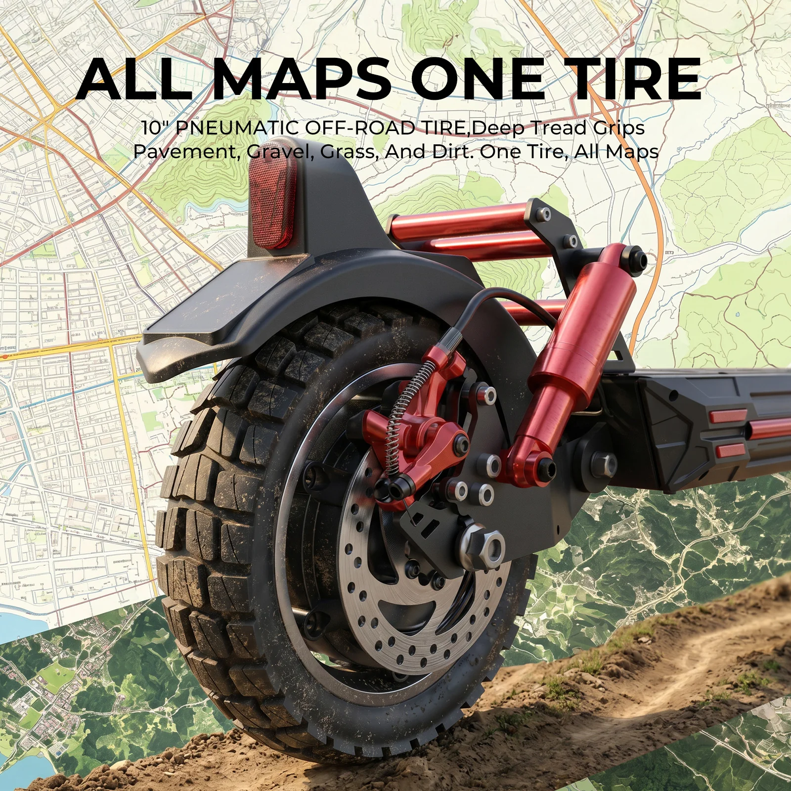 isinwheel® GT1 Off Road Electric Scooter 800W - Image 7