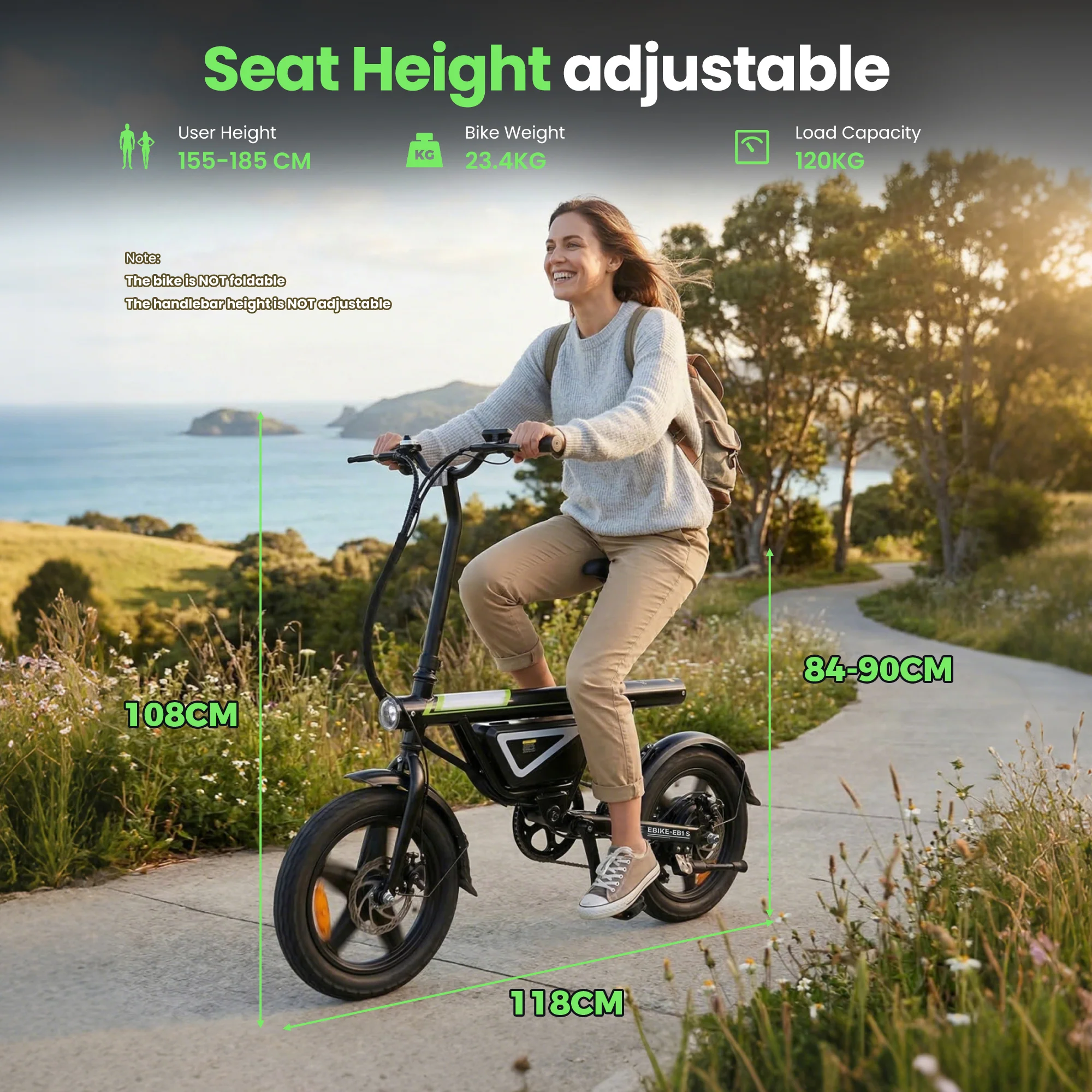 iSinwheel EB1S Commuter Electric Bicycle 500W 31Miles Range - Image 12