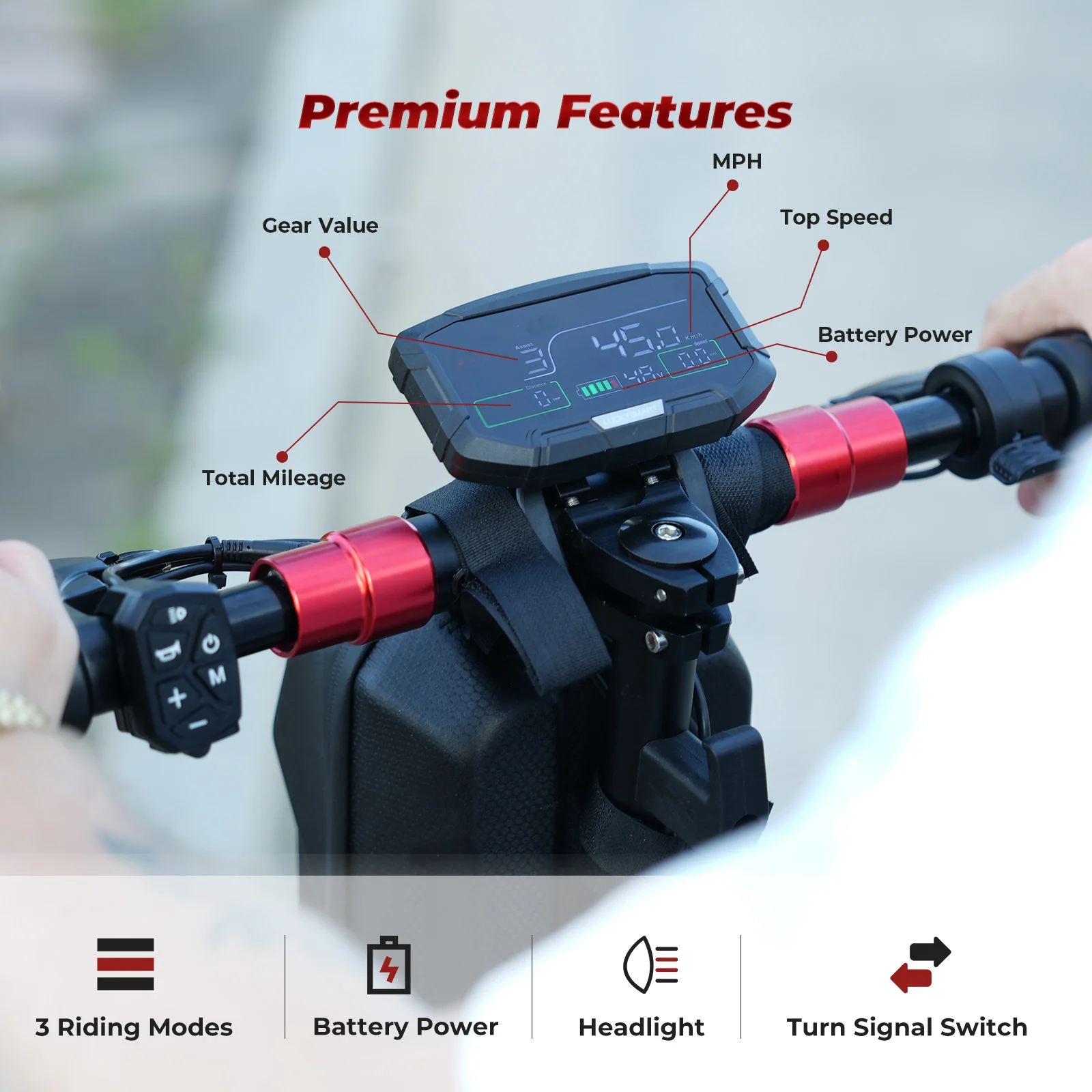 isinwheel® GT2 Off Road Electric Scooter 1200W - Image 6