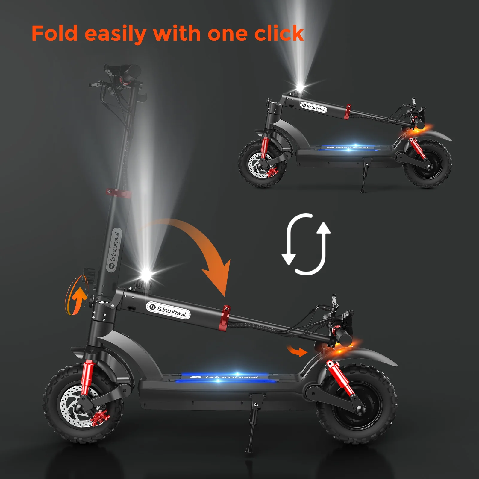 isinwheel® GT2 Off Road Electric Scooter 1200W - Image 8