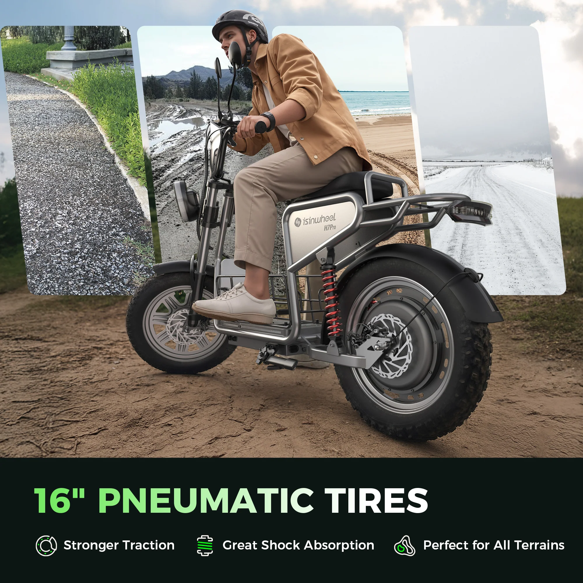 isinwheel H7Pro Comfort Electric Scooter with Seat - Image 11