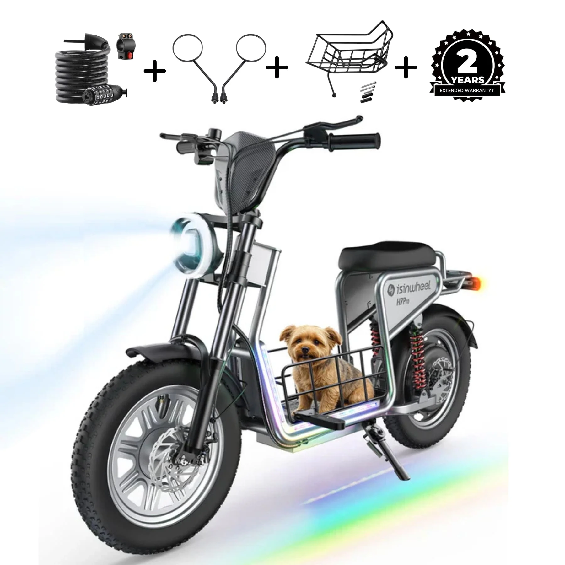 isinwheel H7Pro Comfort Electric Scooter with Seat - Image 12