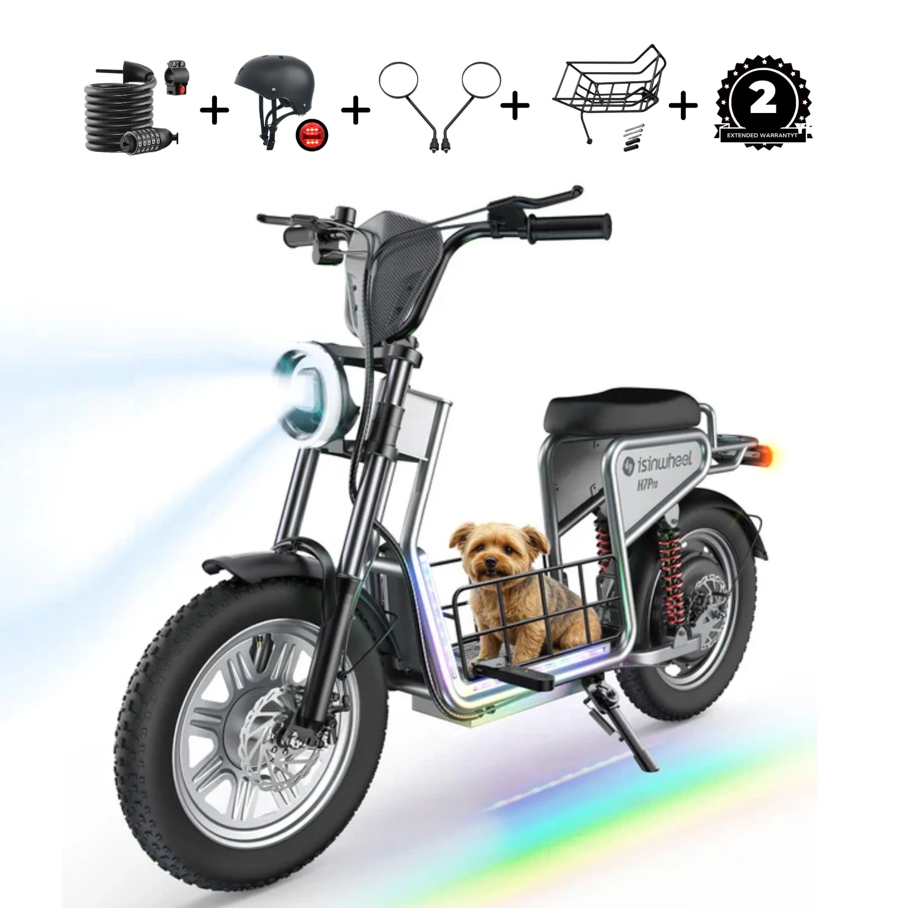 isinwheel H7Pro Comfort Electric Scooter with Seat - Image 14