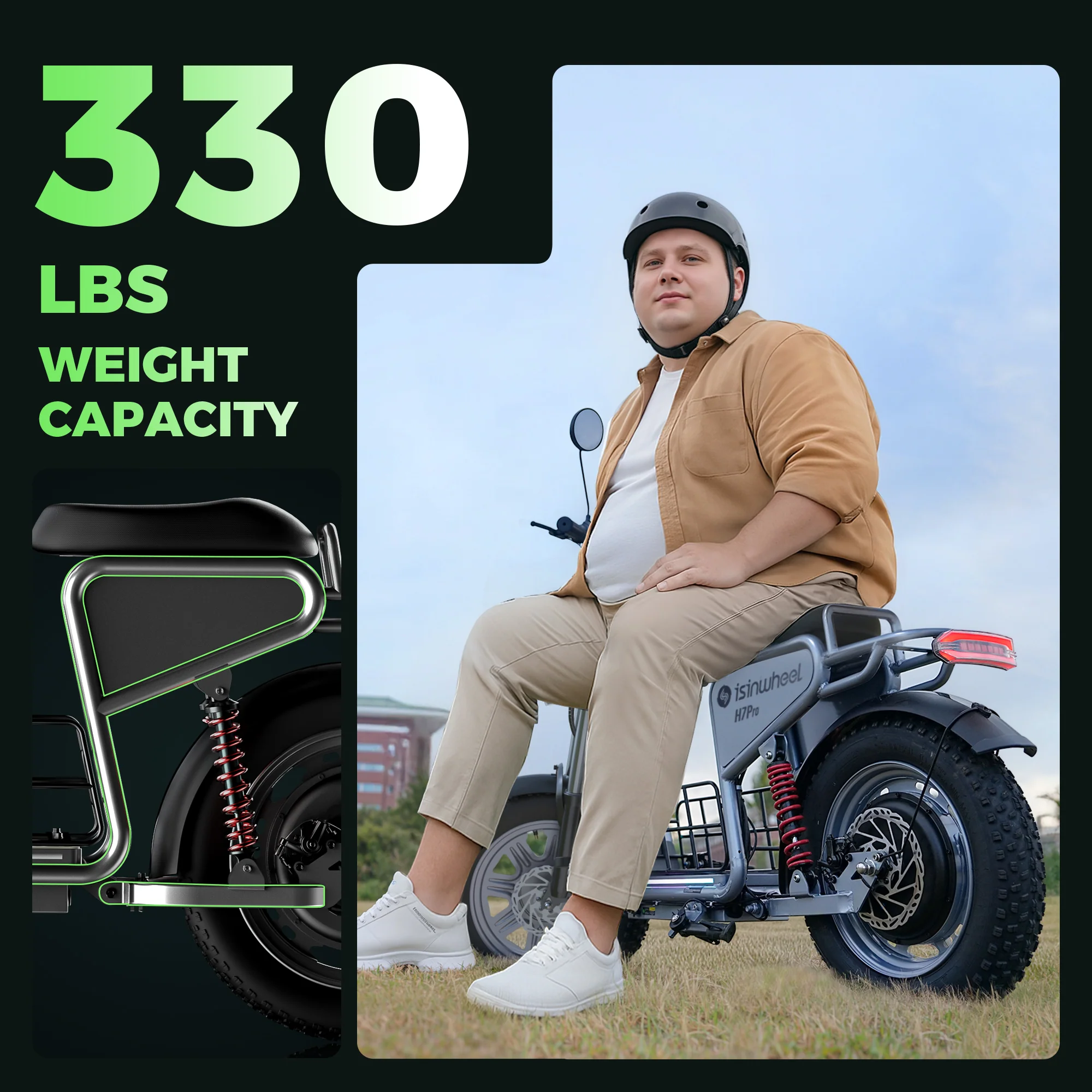 isinwheel H7Pro Comfort Electric Scooter with Seat - Image 9