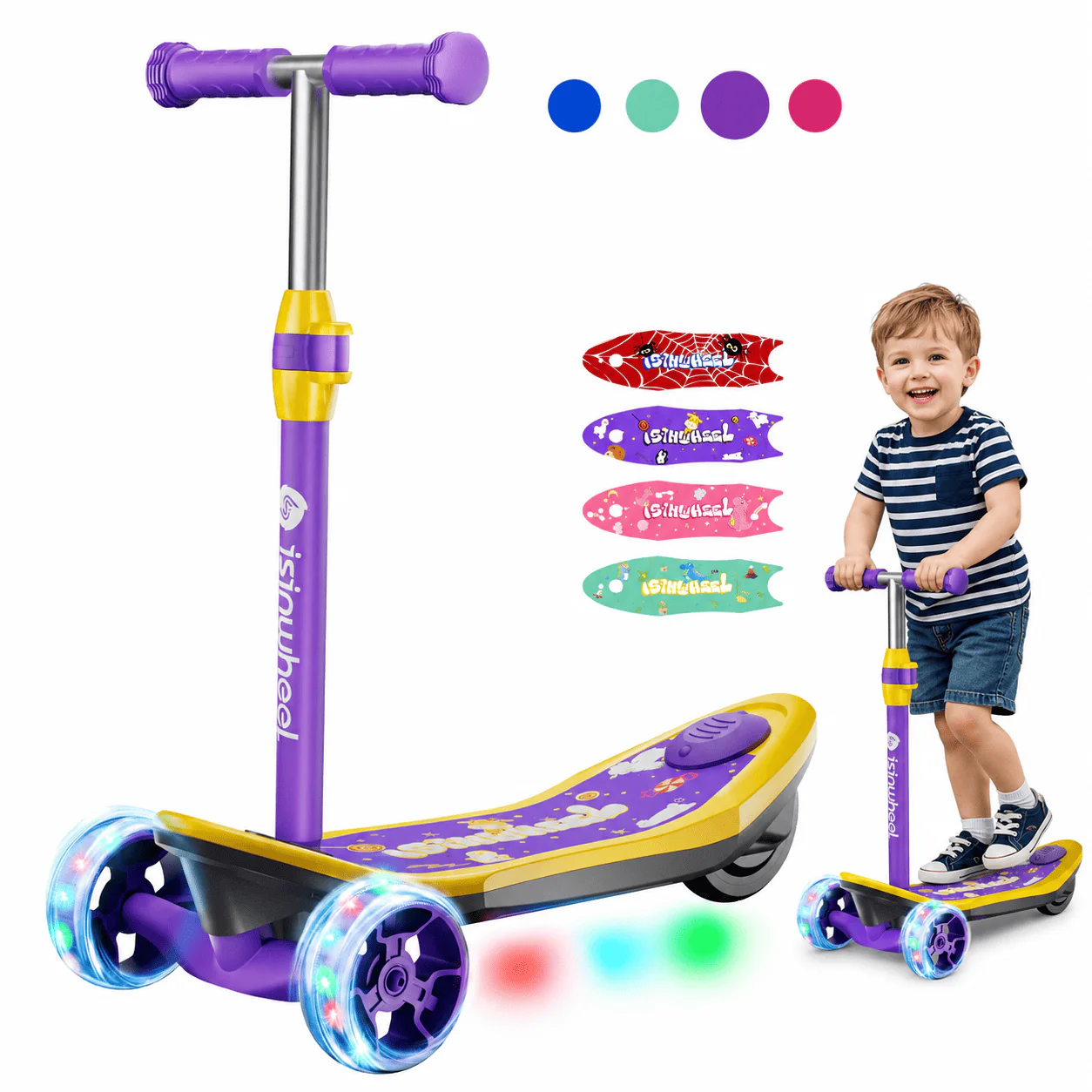 isinwheel® MiniSpider Kids Electric Scooter with Parental Remote Control & Speed Safety Control - Image 3