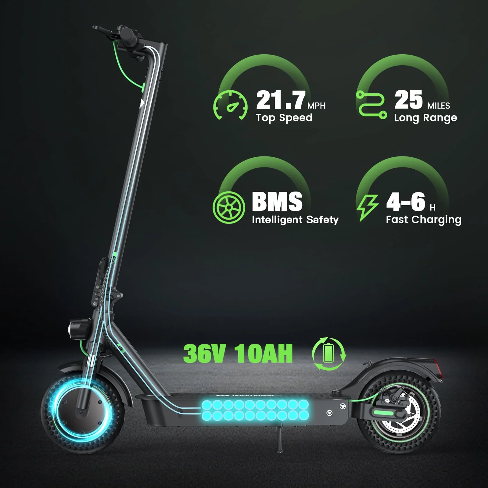 isinwheel® S9Max Electric Scooter for Adults 500W - Image 3