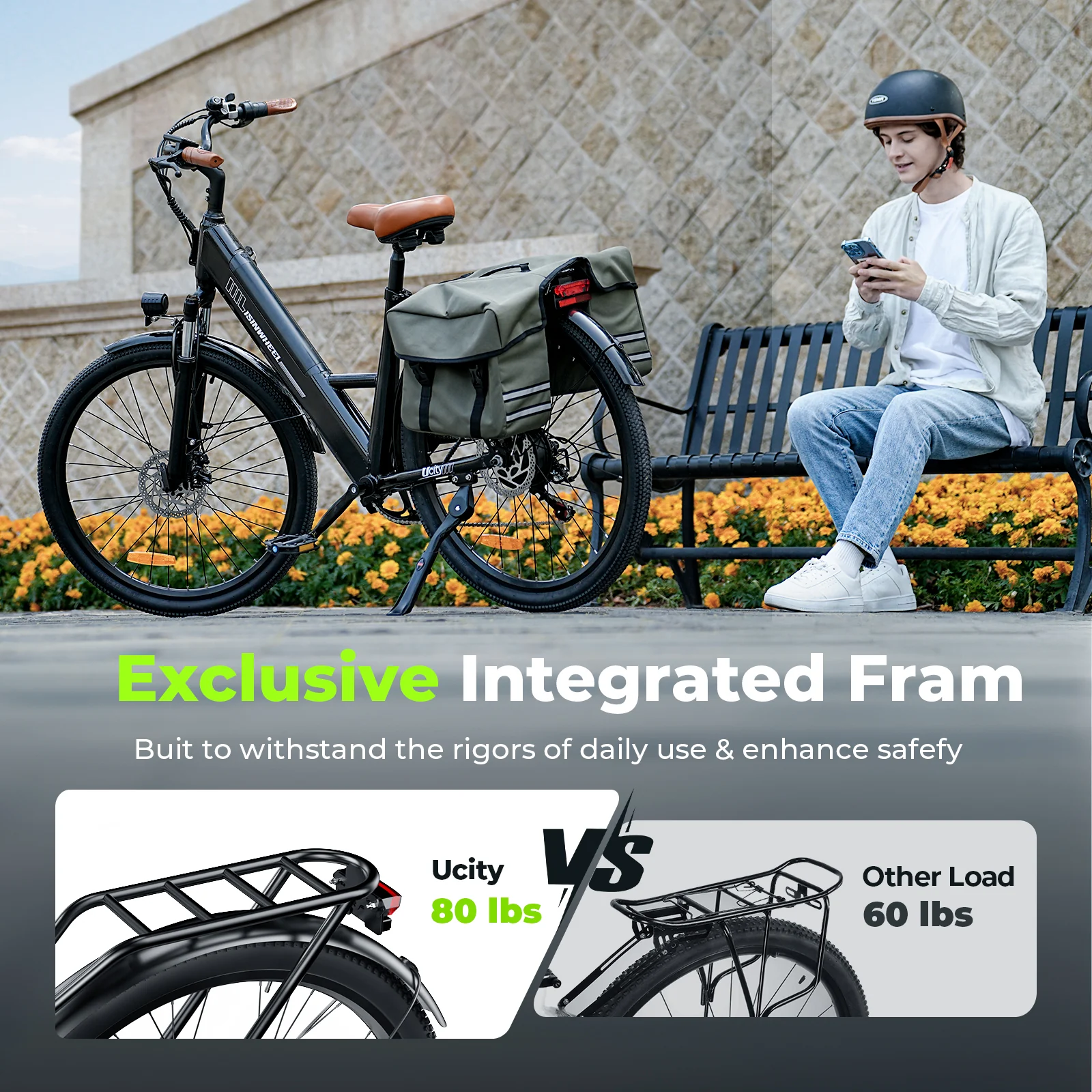 isinwheel UCity/U4 Electric Commuter Cruiser Bike - Image 10
