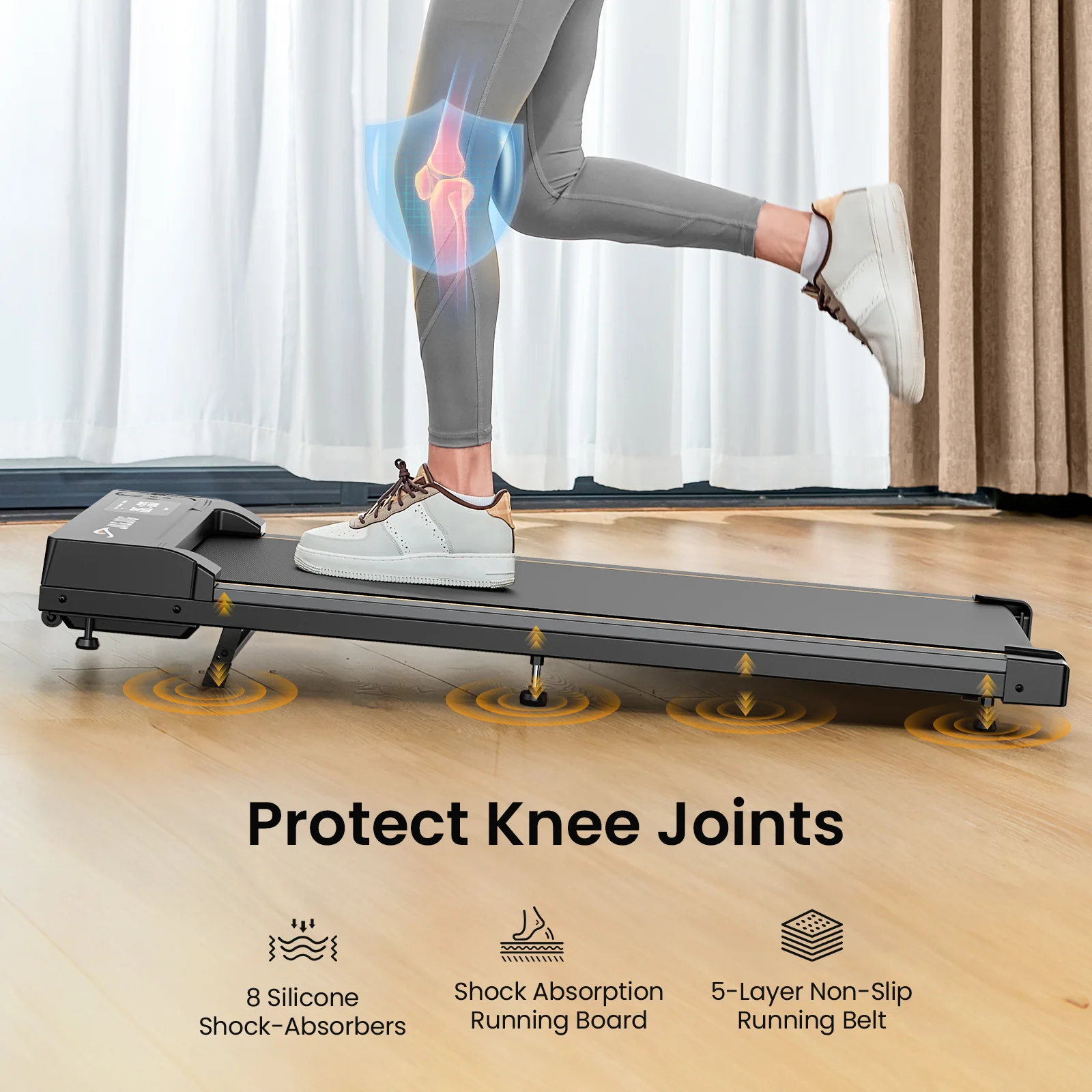 JT31 Walking Pad Treadmill with 15° Incline - Image 7