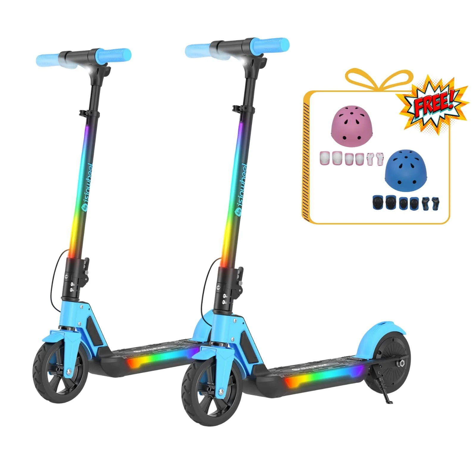 isinwheel® S7 Glow Adjustable Kids E-Scooter - Image 20