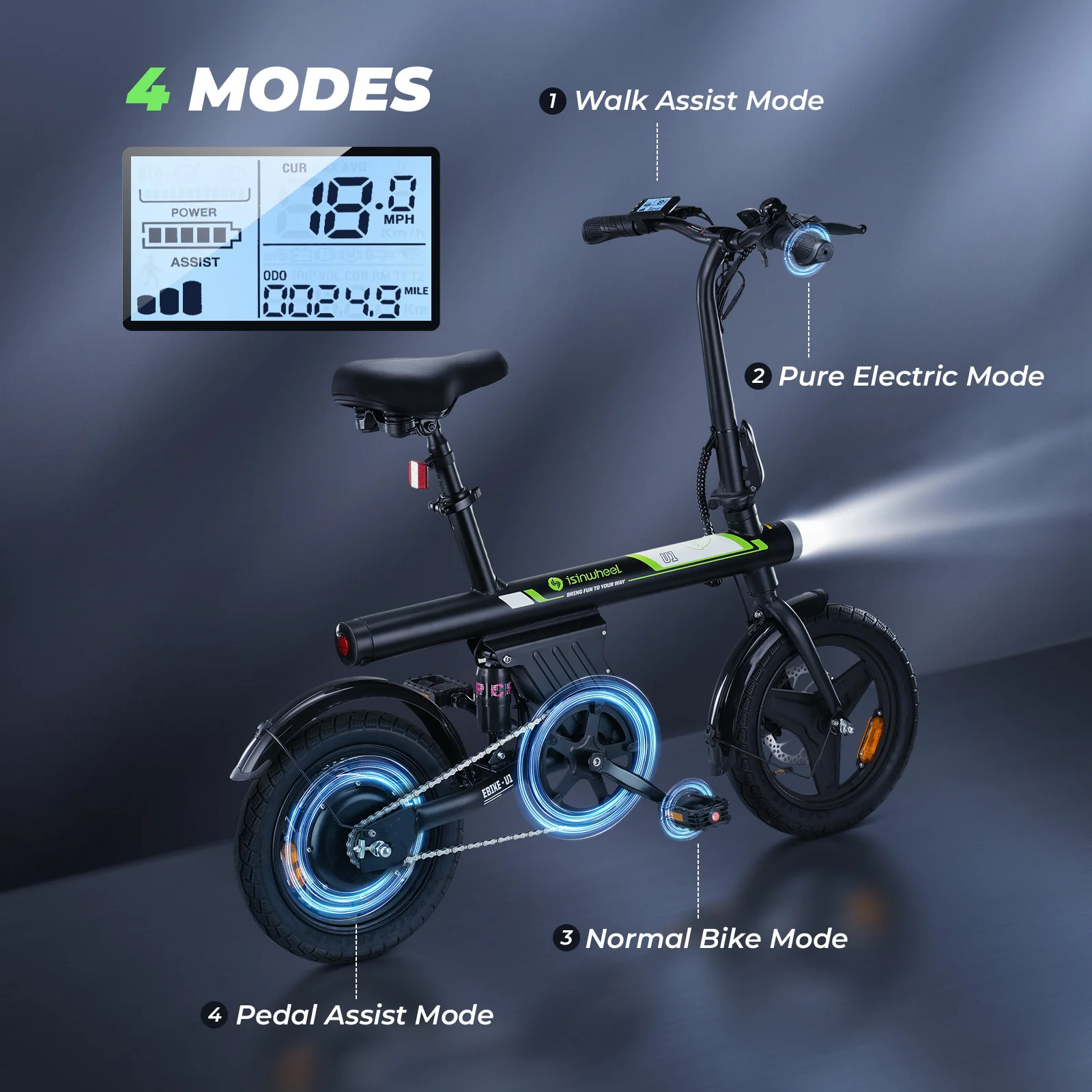 iSinwheel  U1 Commuter Electric Bicycle - Image 8