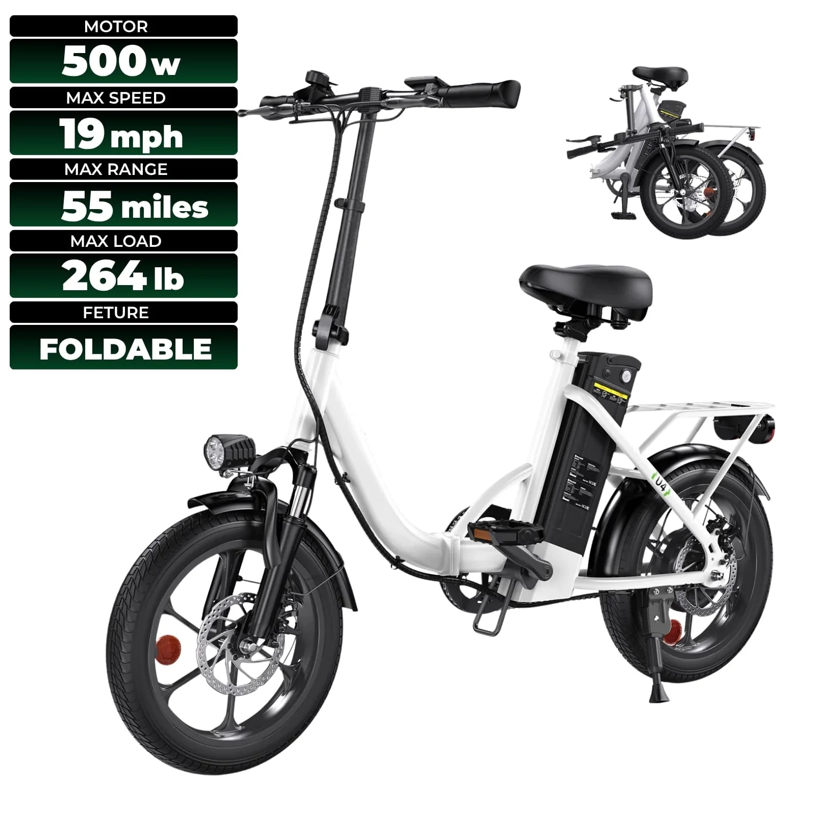 iSinwheel U2/U4 City Commuter Electric Bike 65Miles Range - Image 25