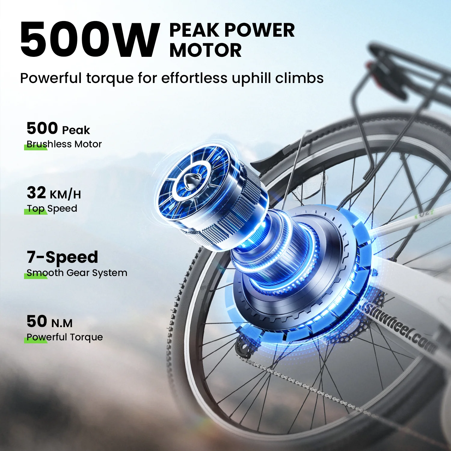iSinwheel U2/U4 City Commuter Electric Bike 65Miles Range - Image 4