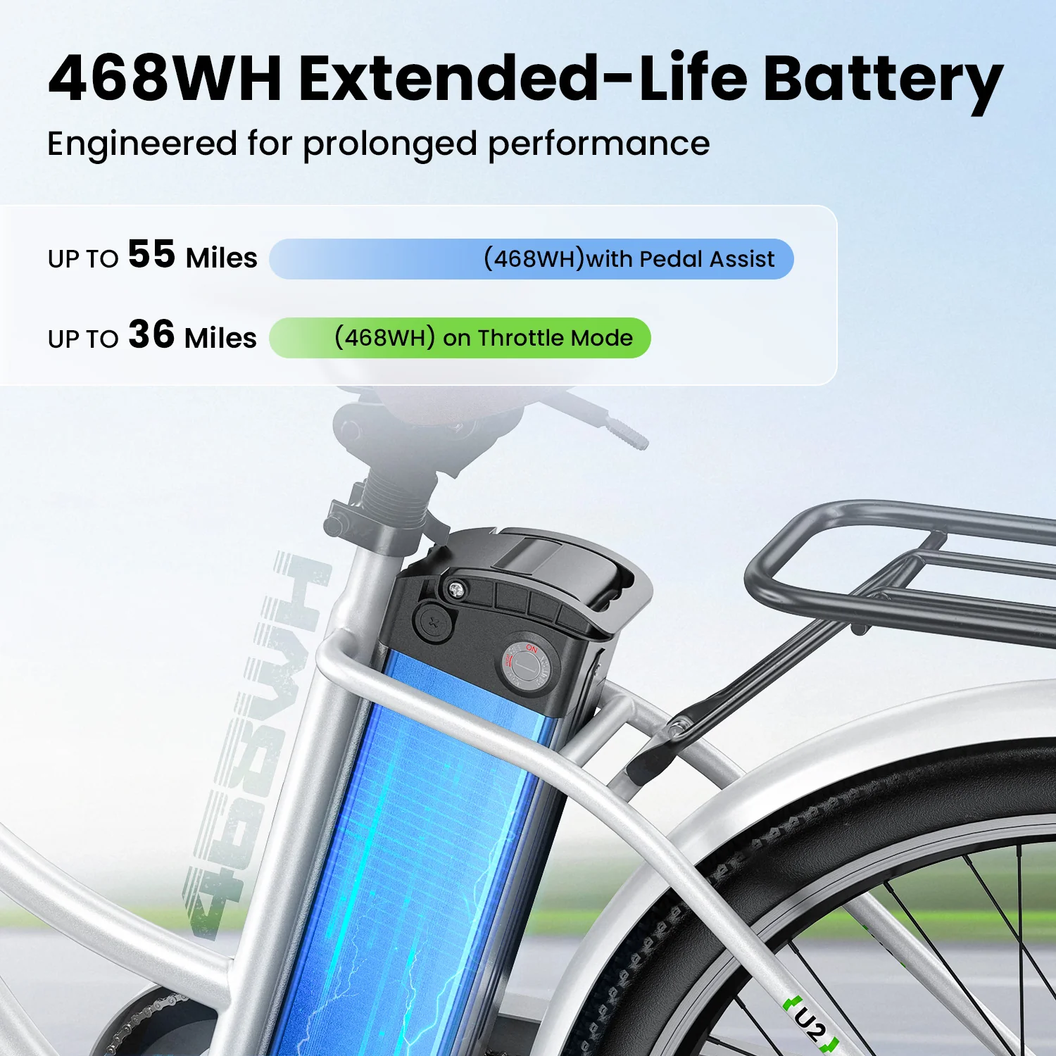 iSinwheel U2/U4 City Commuter Electric Bike 65Miles Range - Image 5