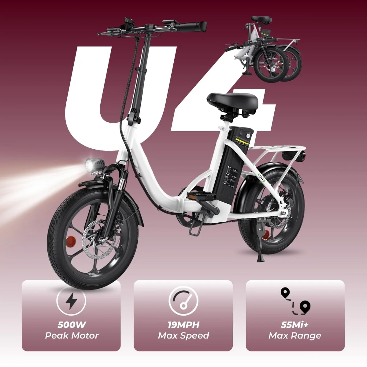 iSinwheel U3 Foldable Electric Bike - Image 14