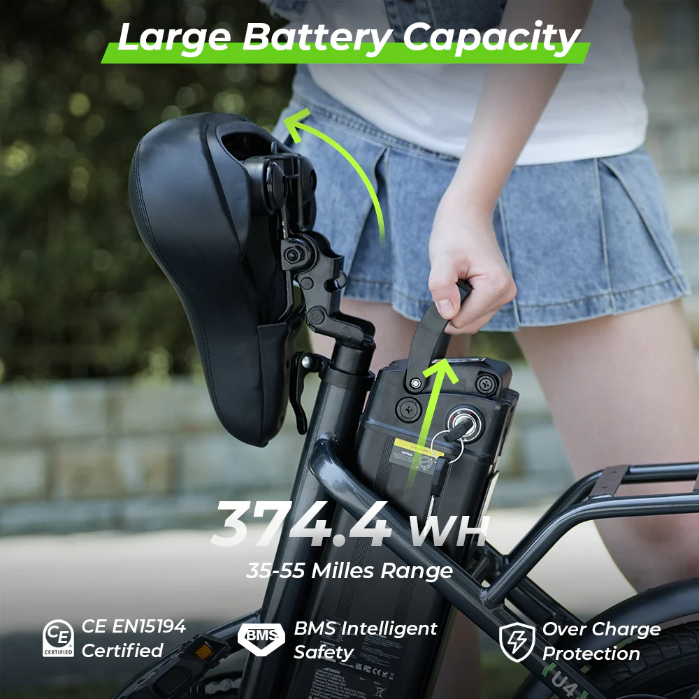iSinwheel U4 Foldable Step-thru Electric Bike 500w 55Miles Range - Image 4